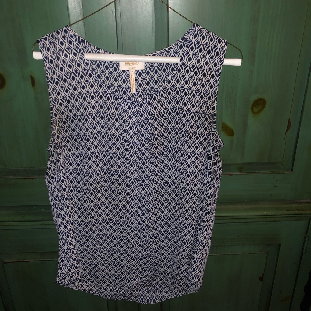 Laundry Blue & White work blouse